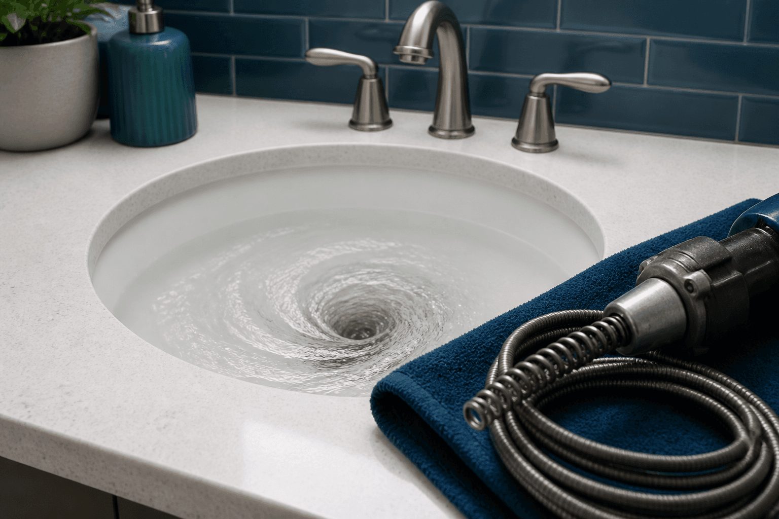 Lavabo tıkanıklığı açma sonrası tekrarlayan yavaş akış için profesyonel kontrol