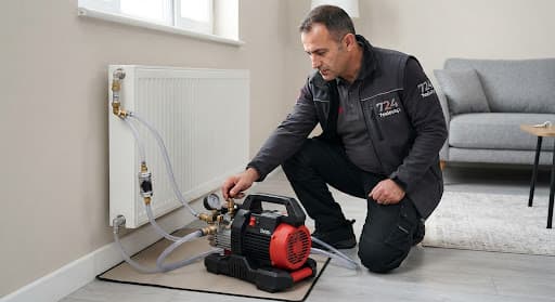 Kağıthane'de makine ile petek temizleme işlemi